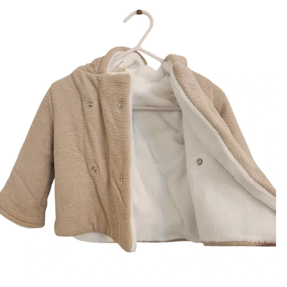 NWT First Impressions Unisex Faux Sherpa Lined Hooded Jacket 3-6 Months